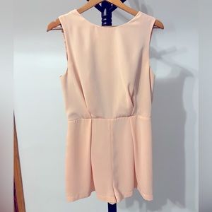 Topshop Blush Peach US 8 Jumper / Romper Black Back Lace.